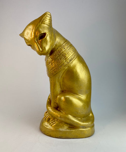 20" Ancient Gold Egyptian Cat Bastet