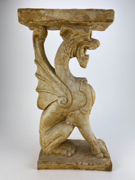 Gothic Griffin Dragon Lion Statue Pedestal
