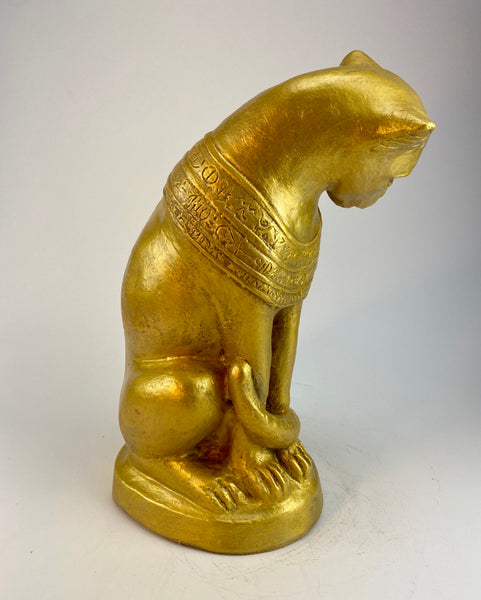 20" Ancient Gold Egyptian Cat Bastet