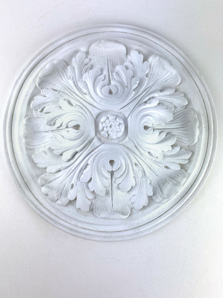 13" Round Domed Acanthus Leaf Ceiling Medallion