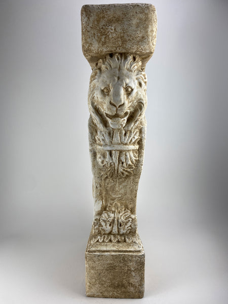 33" Large Winged Lion Column Pedestal