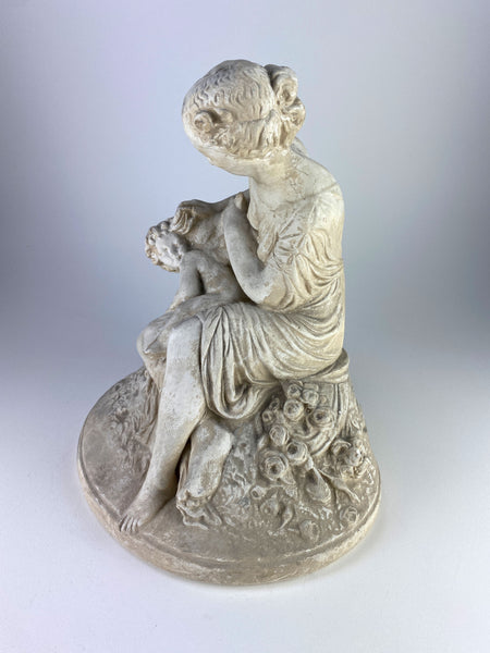 Victorian Mother and Child Statue