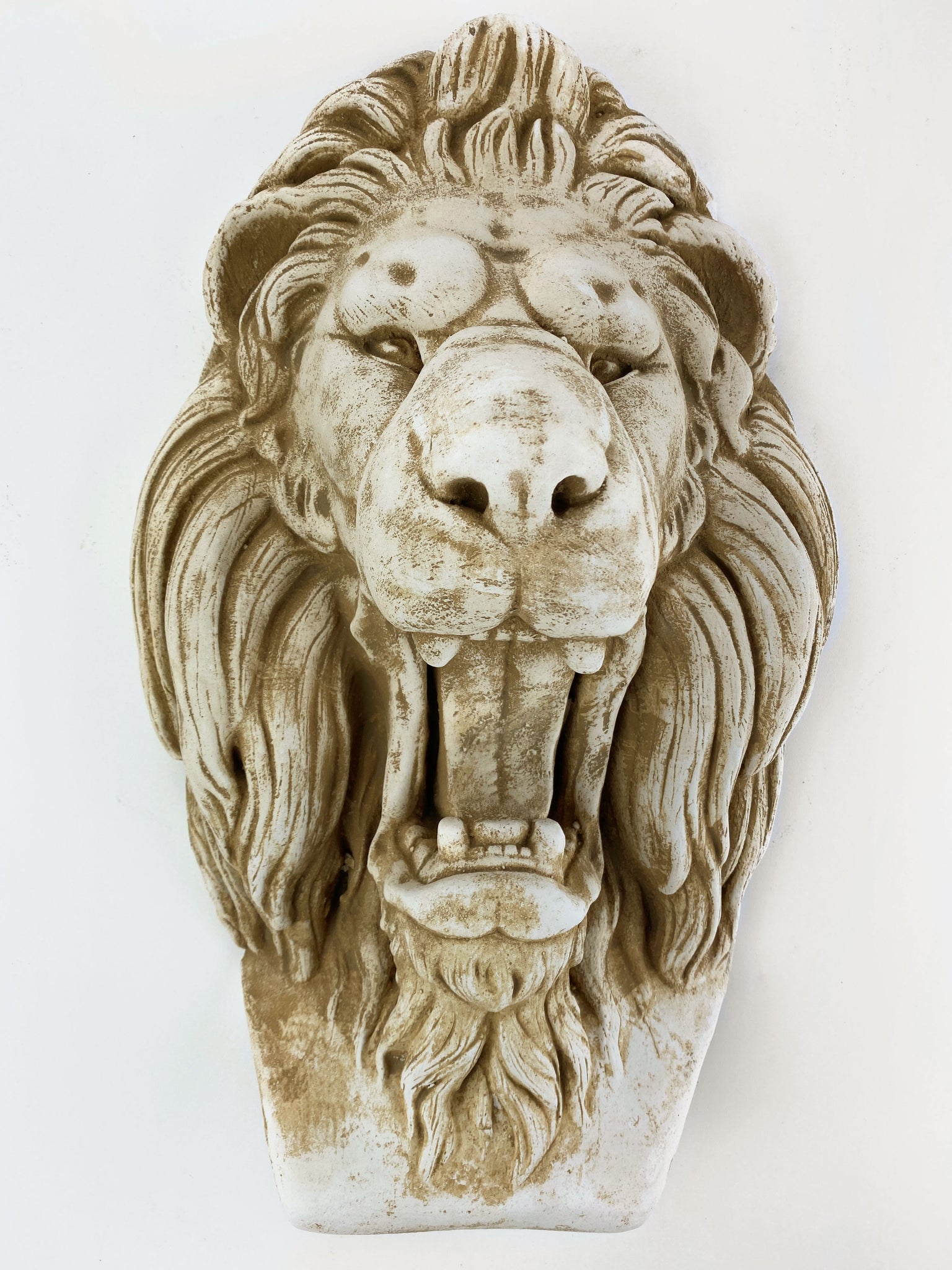 Wild Roaring Lion Head Sculpture